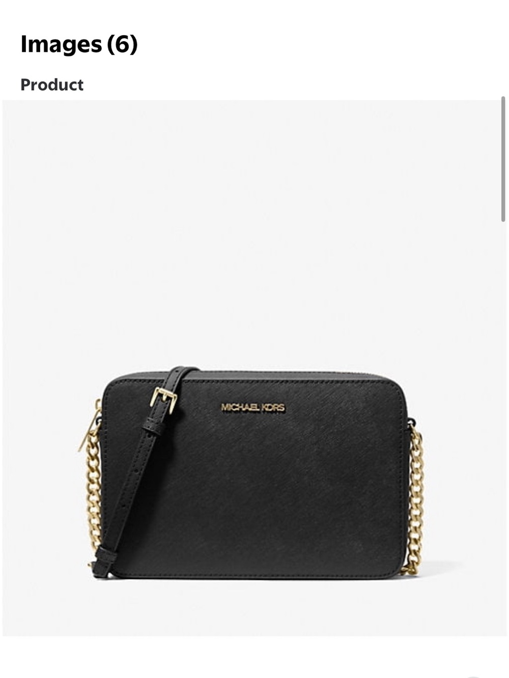 Michael Kors Black Leather Crossbody Bag